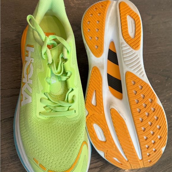 Hoka Women\'s Shoes in Neon Green and Orange